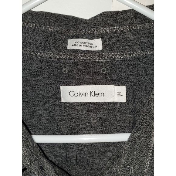 Calvin Klein Men's Shirt Button Up Long Sleeved Dark Gray Size XXL - Picture 2 of 12